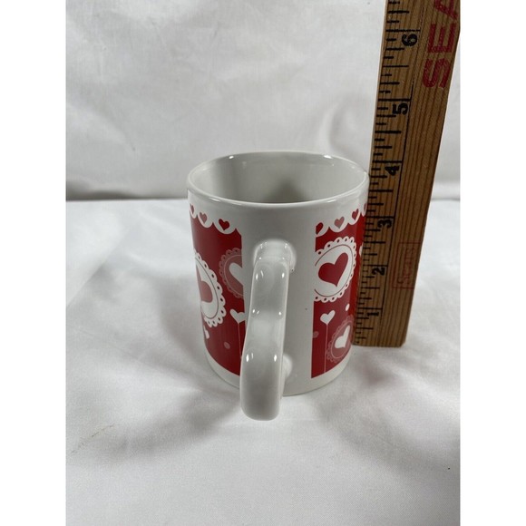 ONE (1) Michael’s Valentine Red Heart Love Mug Coffee Mug Cup w/Heart Handle 314 - Picture 5 of 7